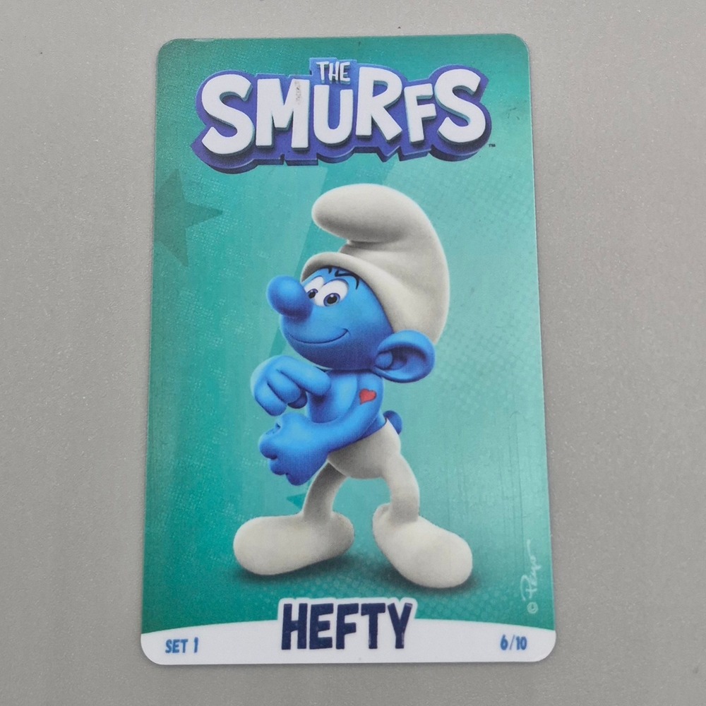 The Smurfs Hefty Smurf‎ Set 1 Card 6/10 MSO0010025707006 Teal Blue 2024